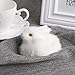 SCASTOE Hare Rabbit Figurine Collection Miniature Furry Animals Plush Children Toy