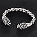 MYAROMA FINDINGS Large Norse Viking Wolf Bangles Bracelets