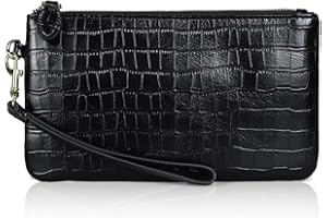 befen Genuine Leather Wristlet Clutch RFID Blocking Bag Cell Phone Wallet Purse Wristlet Wallet Purses and Handbags for Women