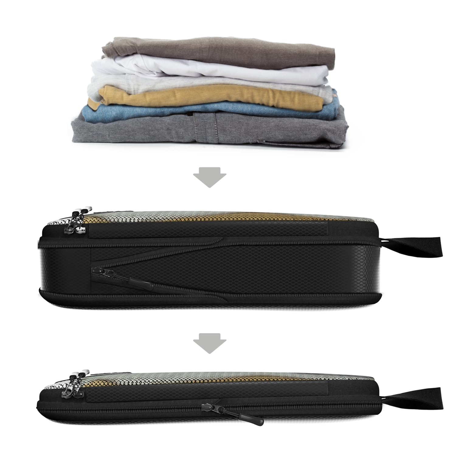 Packing Compression Cubes - 5pc Compression Packing Cubes Travel - Efficient Packing Cubes Compression and Ultimate Compression Packing Cubes for Carry On - Compression Cubes for Ultimate Space-Saving