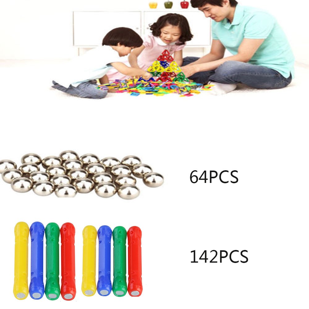 Blocs de Construction 206 Pièces Magnétique Bâtons Educational Toys Set (206pcs)