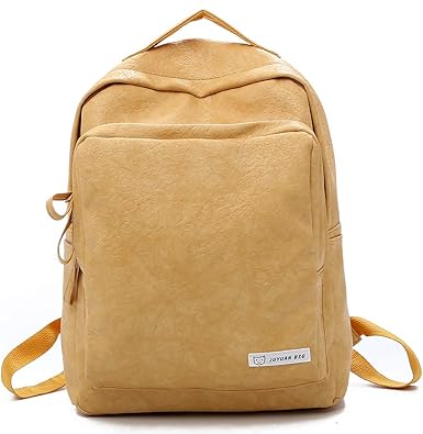 Amazon Tri Tree レディース リュック バッグ 合皮 Puレザー 可愛い カジュアル 通勤 通学 サイズ収納可能 イエロー Tri Tree レディース