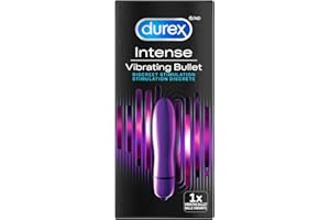 Durex Intense Vibrating Bullet, Compact Portable Waterproof Soft Touch Mini Bullet Vibrator for All-Over Body Stimulation, Qu