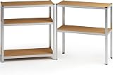 Deuba 2x 5 Tier Garage Shelving Units Heavy Duty Metal Rack Boltless 170x75x30cm view 9
