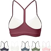 Sports Bra for Women Low Impact Racerback Workout Bras Sexy Thin Straps Yoga Sport Bras with Removable Pads
