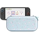 Kuitmor Carrying Case Compatible with Switch 2 (2025) 7.9 Inch, Hard-Shell Slim Travel Case with 12 Game Card Slots for Switch 2 Console and Accessories, Candy Party (Blue)