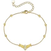 JERWLI Angel Wing Bracelet 925 Sterling Silver Infinity Guardian Angel Bracelet Gifts for Women