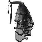 Tulle Bustle Skirt Layered Tie-On Belt Tutu Dance Skirt Womens Victorian Steampunk Costume for Cosplay Party Prom
