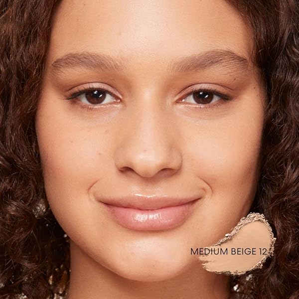 BAREMINERALS ORIGINAL LOOSE POWDER FOUNDATION SPF 15, LIGHTWEIGHT MINERAL LOOSE POWDER FOUNDATION MAKEUP, BUILDABLE COVERAGE, TALC FREE, VEGAN (MEDIUM BEIGE 12)