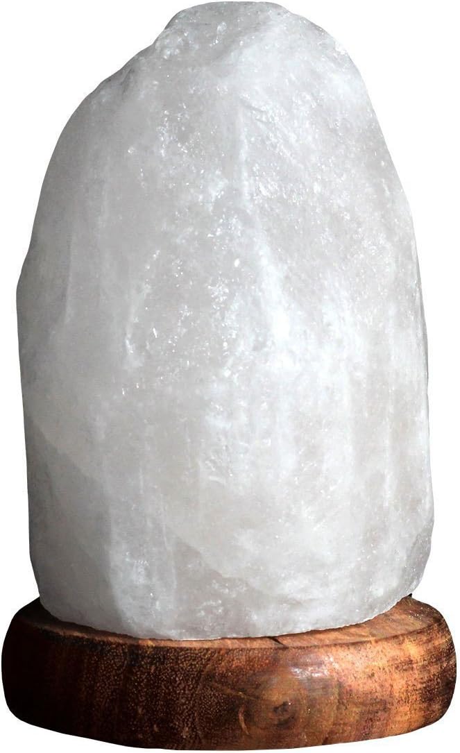 Exceptional Holiday Gift White Himalayan Rock Salt USB Natural Lamp, Small but Extremely Beautiful. Healthy Choice