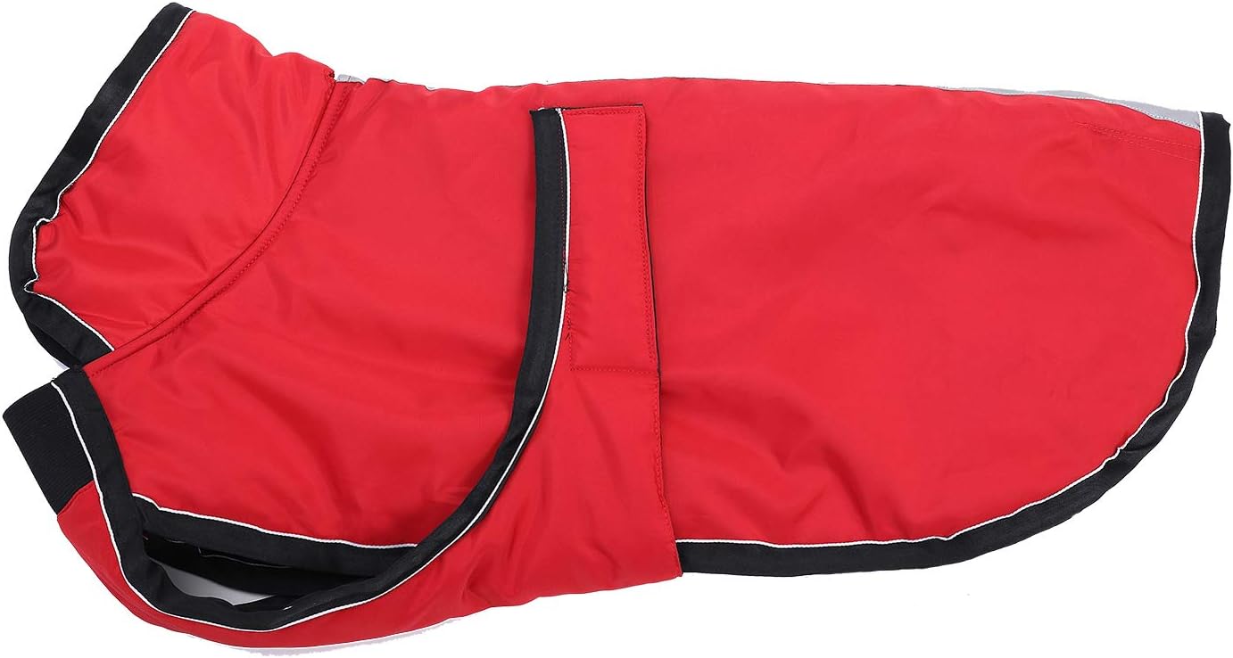 Geyecete Reflective Parka 300D Dog Coat, Waterproof Dog Jacket for Small Medium Large Dogs with Harness Hole-Red-S - Image 4