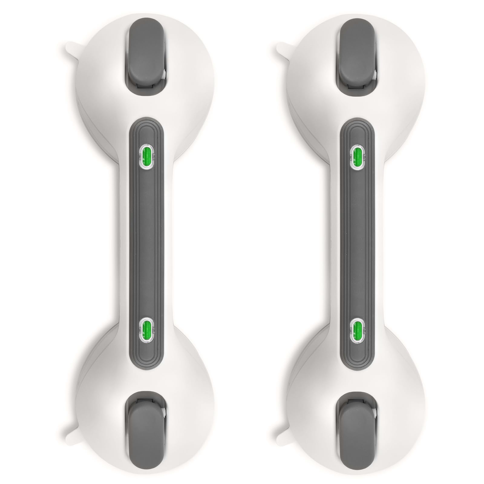 Newthinking Suction Grab Rails for Bathroom, Portable Suction Bathtub Handles with Indicator, Suction Safety Shower Grab Handles Mobility Aids for Elderly Disabled (2, Dark Gray)