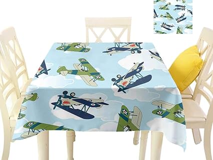 Amazon Com Angoueleven Airplane Decor Table Cover Vintage Allied