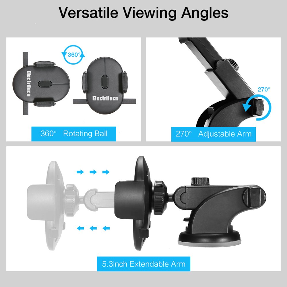 Amazon.com: Electrilucn Automatically Locking Windshield Phone Holder, Universal FIT: Electronics