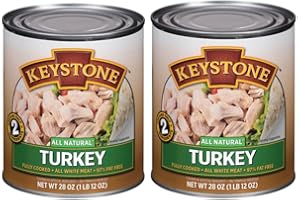 All Natural Canned Turkey, (28 Ounce – 2 Pack), Keystone Meats with No MSG, No preservatives; No water added, Low in Sodium/Fat Shelf stable and Gluten free Bundled with Betrulight Fridge Magnet