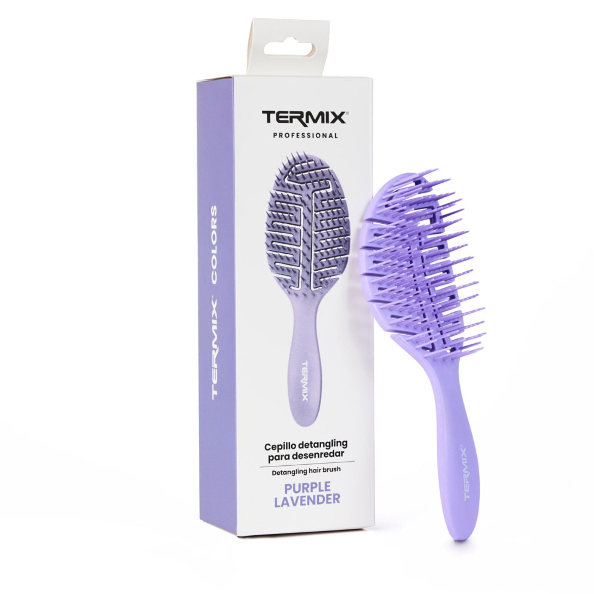 Termix Professional Detangling Purple Lavender Brush - Anti-Pull Brush for All Hair Types, Dry or Wet, Flexible Body, Quick Drying and Shiny Hair