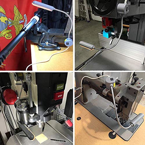 JANSANE Sewing Machine Light LED Lighting (30LEDs) 6 Watt for Workbench Lathe Drill Press Daylight White Flexible Gooseneck Arm Work Lamp with Magnetic Mounting Base Black