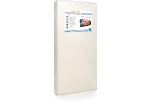 MY FIRST MATTRESS My First Memory Foam Crib Mattress, Breathable Crib Mattress with Removable and Waterproof Cover, Hypoallergenic, Standard Size, 51.63" L x 5" H x 27.25" W