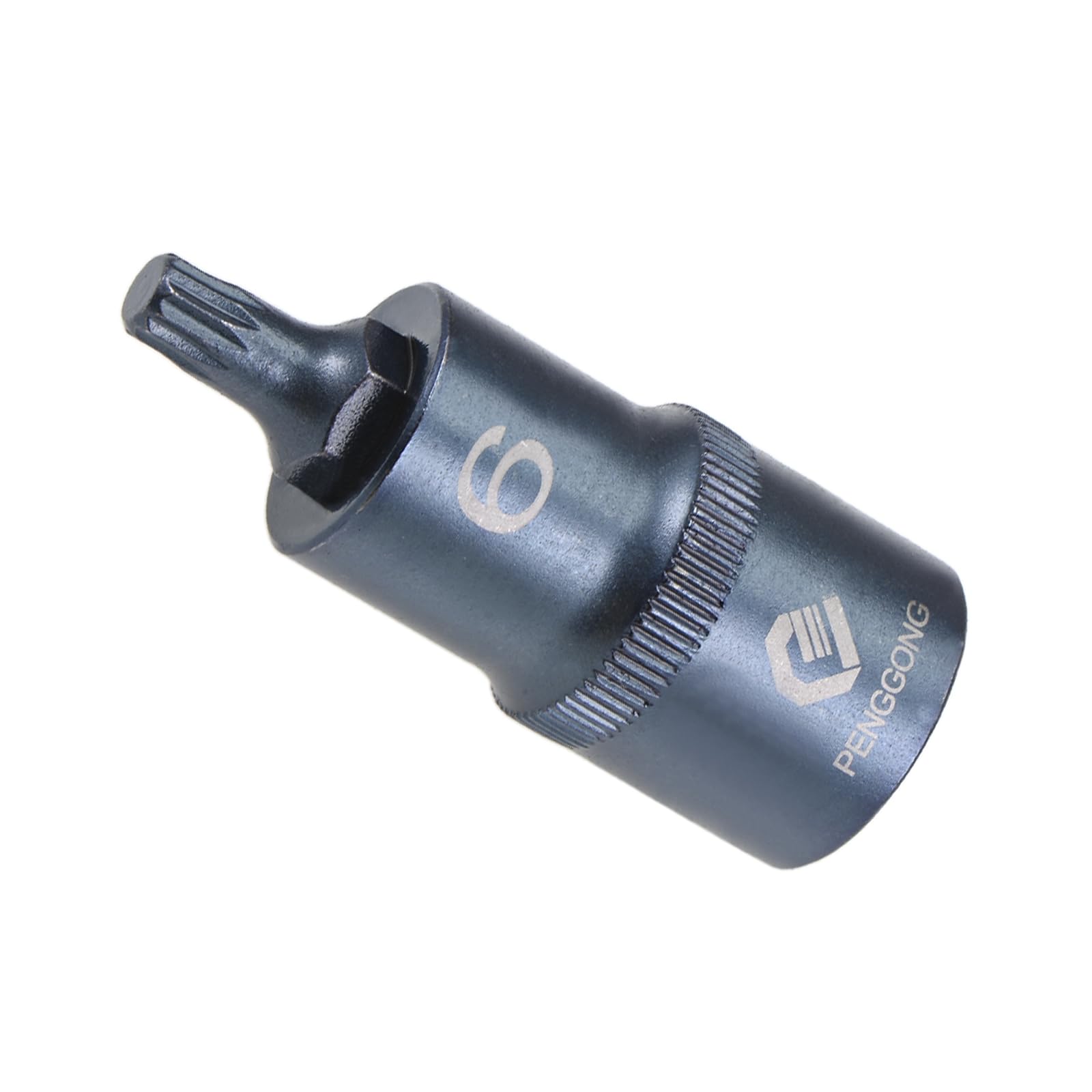CoCud Triple Square Spline Bit Socket, M6 Bit 1/2" Drive 2" Length, Star S2 Alloy Steel Cr-V Socket Blue - (Applications: for Fastener Application)