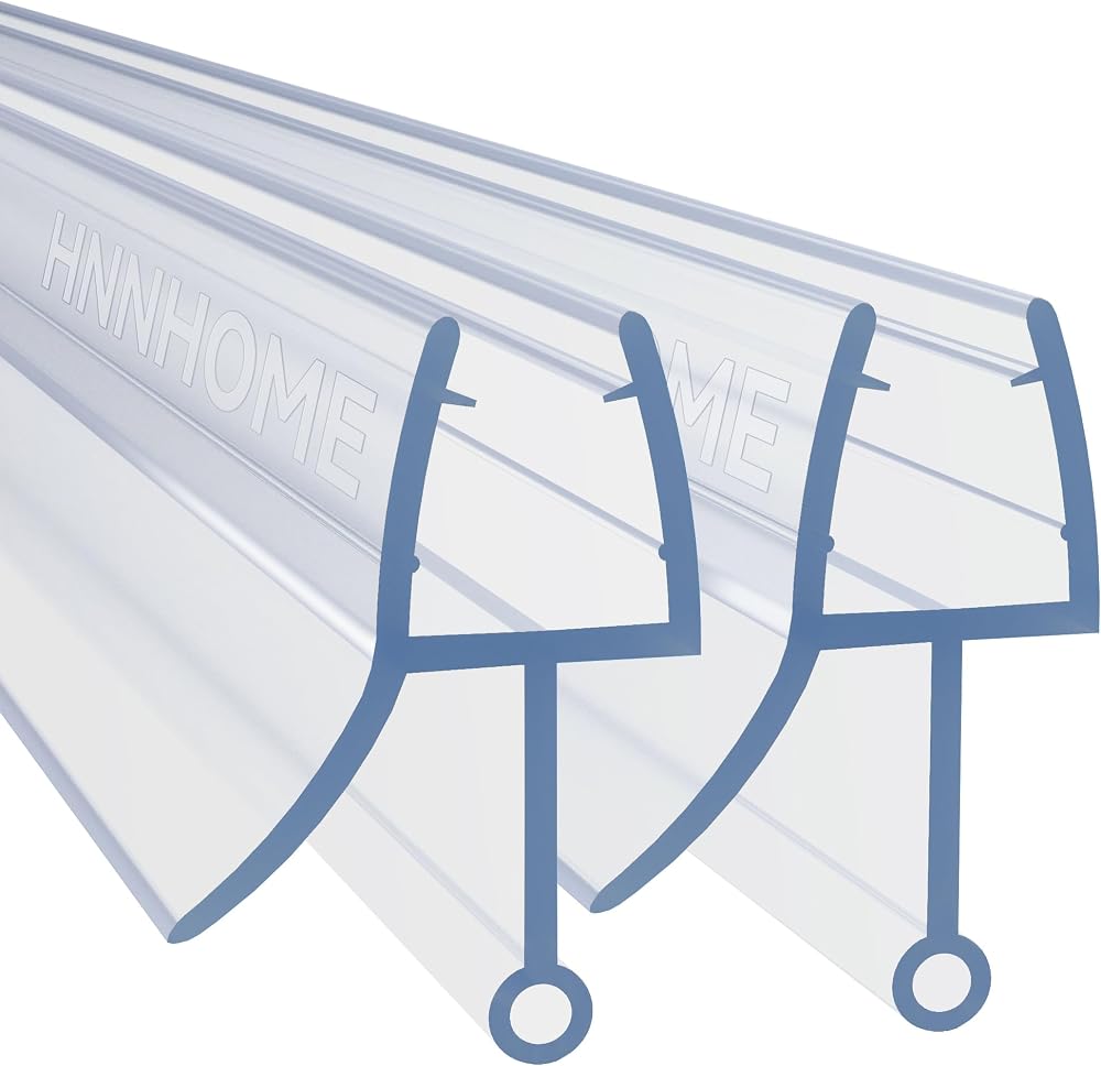 HNNHOME 2x Rubber Plastic Shower Screen Seal Strip for 4-6mm Glass Door 870mm