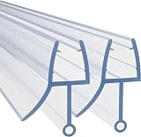 HNNHOME 2x Rubber Plastic Shower Screen Seal Strip for 4-6mm Glass Door 870mm