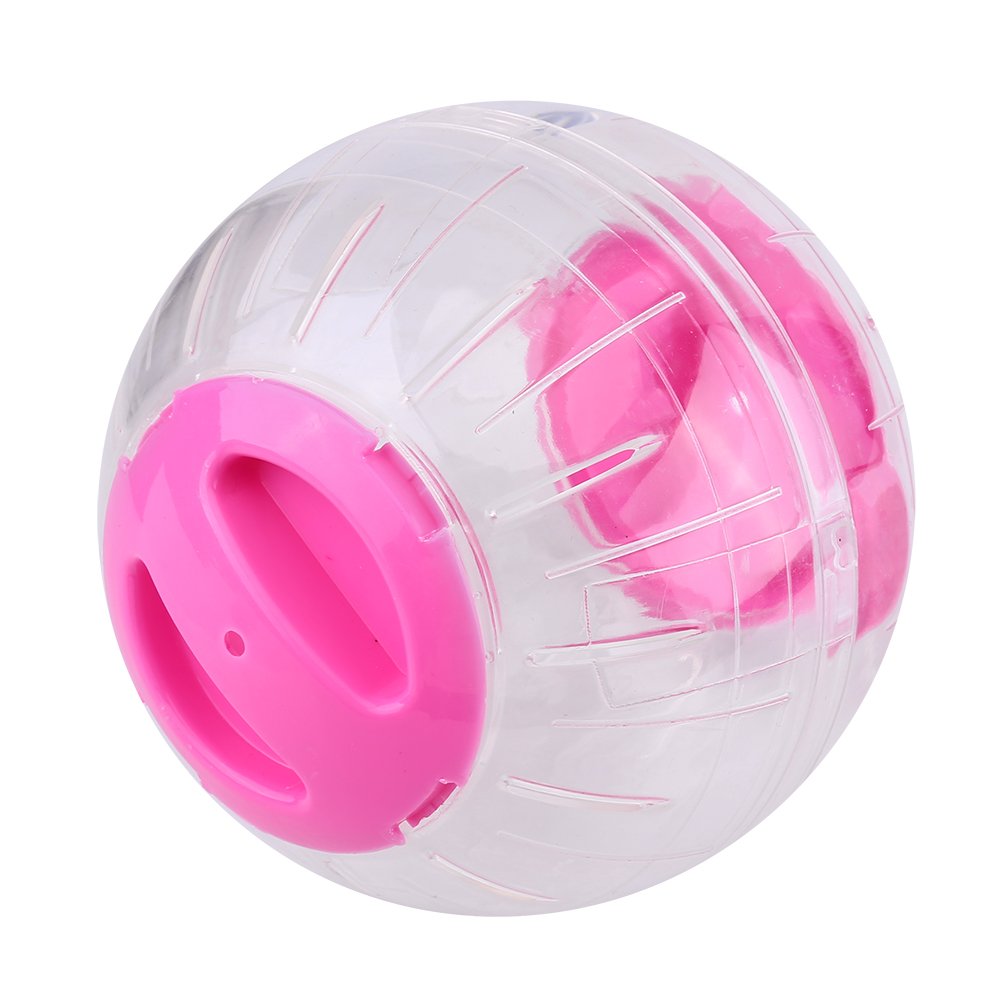 Candeon Hamster Exercise 3Colors 12cm Plastic Small Pet Hamster Gerbil Toy Running Activity Exercise Ball(PINCK)