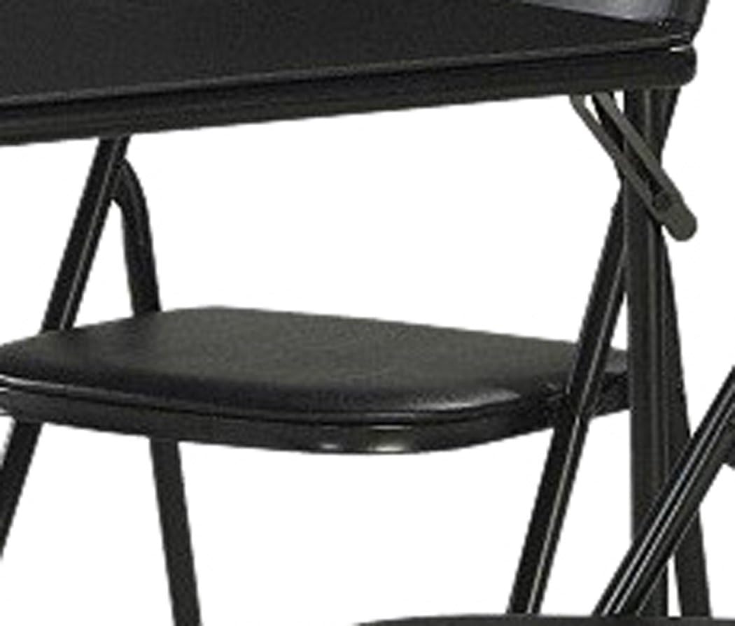 Cosco 5-Piece Folding Table and Chair Set, Black: Furniture & Decor