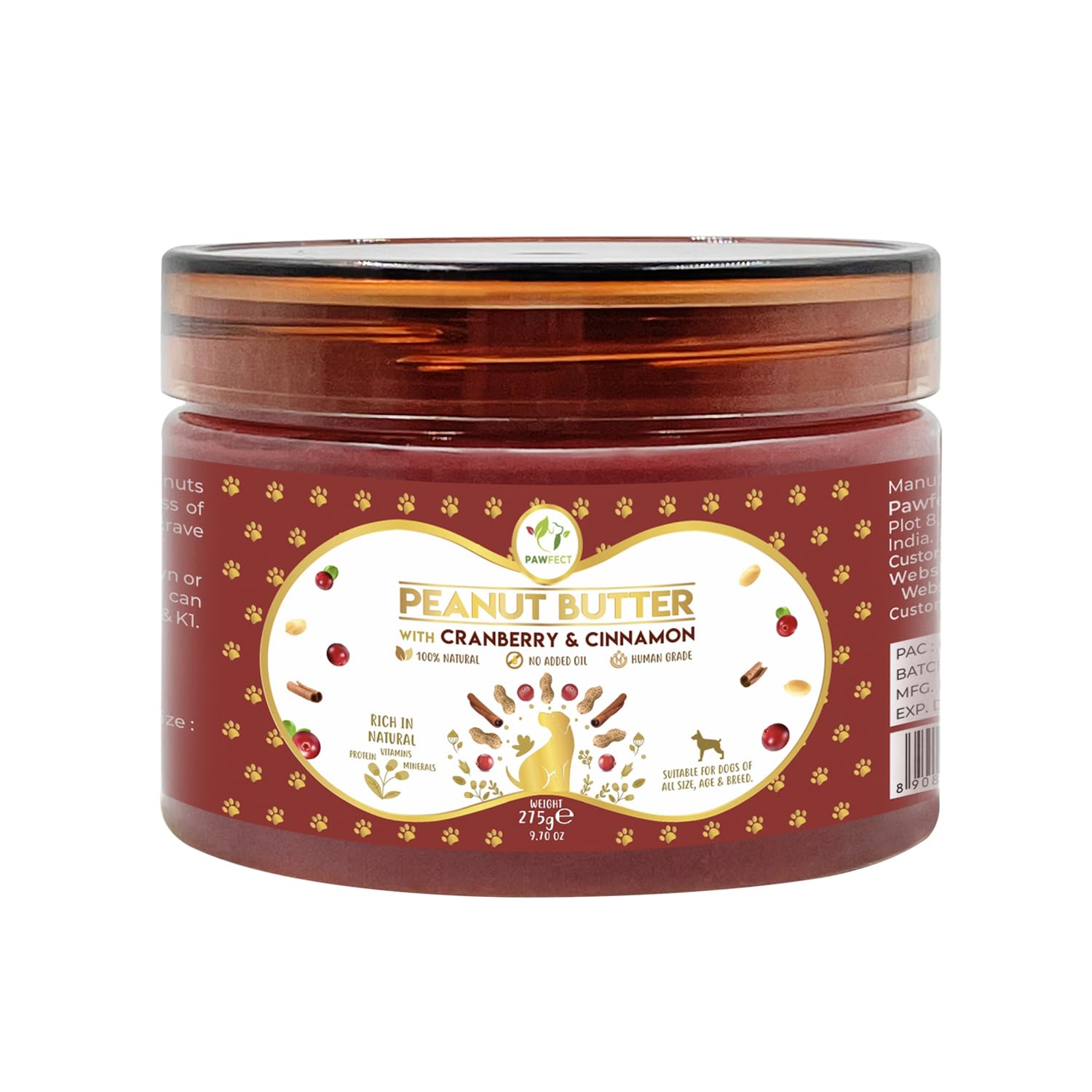 Peanut Butter: Cranberry & Cinnamon (275g/9.70oz)