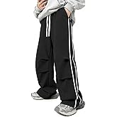 GINGTTO Mens Baggy Sweatpants Wide Leg Track Pants Open Bottom Loose Fit