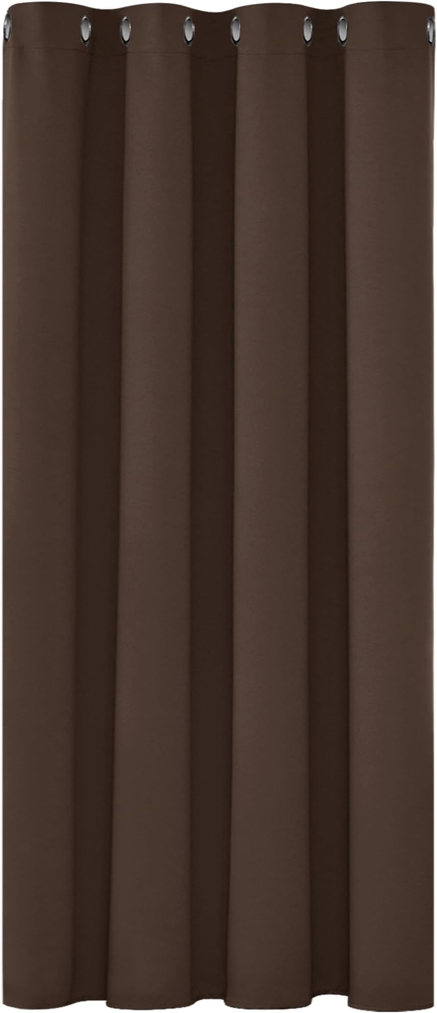 Deconovo Thermal Insulated Eyelet Blackout Curtain 52x54 Brown 1 Panel