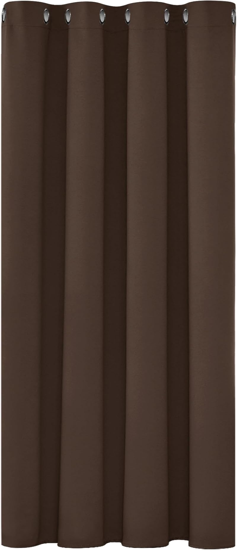 Deconovo Thermal Insulated Eyelet Blackout Curtain 52x54 Brown 1 Panel
