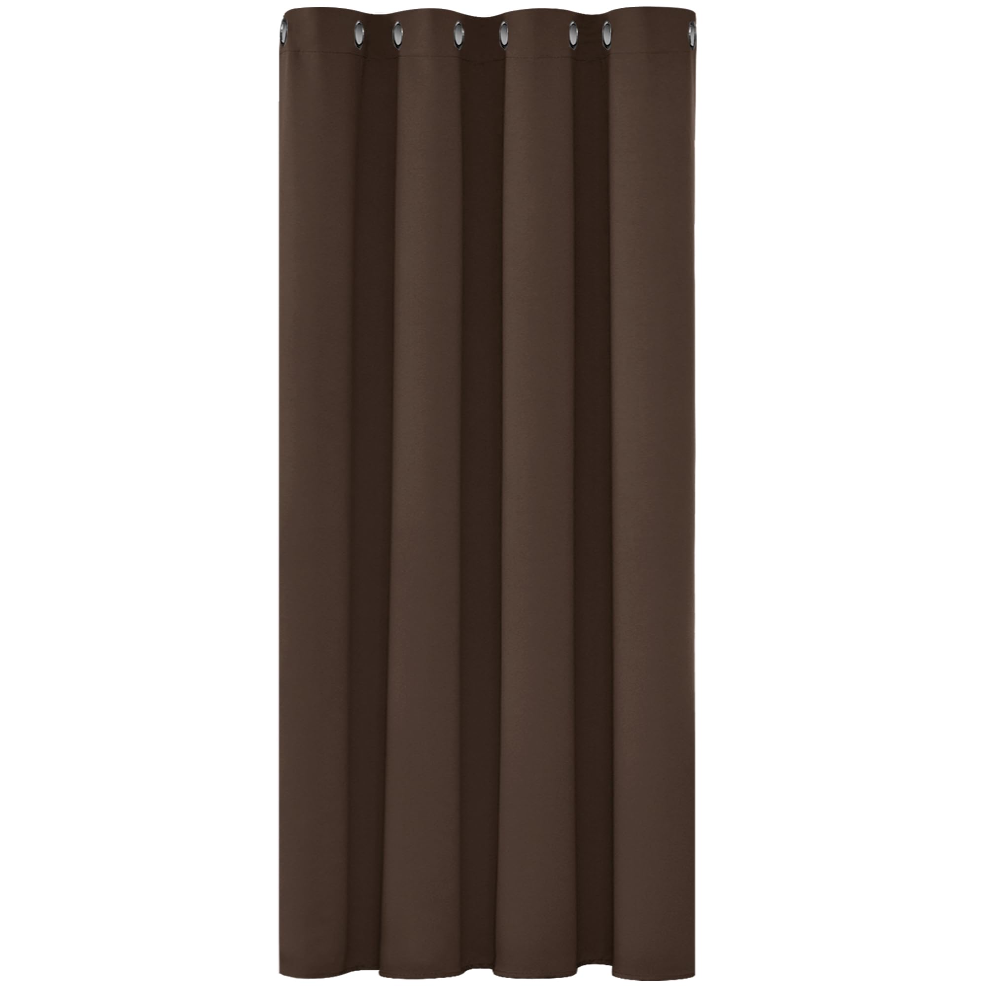 Deconovo Thermal Insulated Eyelet Blackout Curtain 52"x 54" Brown 1 Panel