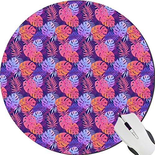Summer Exotic Floral Tropical Palm Banana Leaves Custom New Professional Design Game The Desktop Notebook Rubber Mouse Pad Mat Round Mousepad