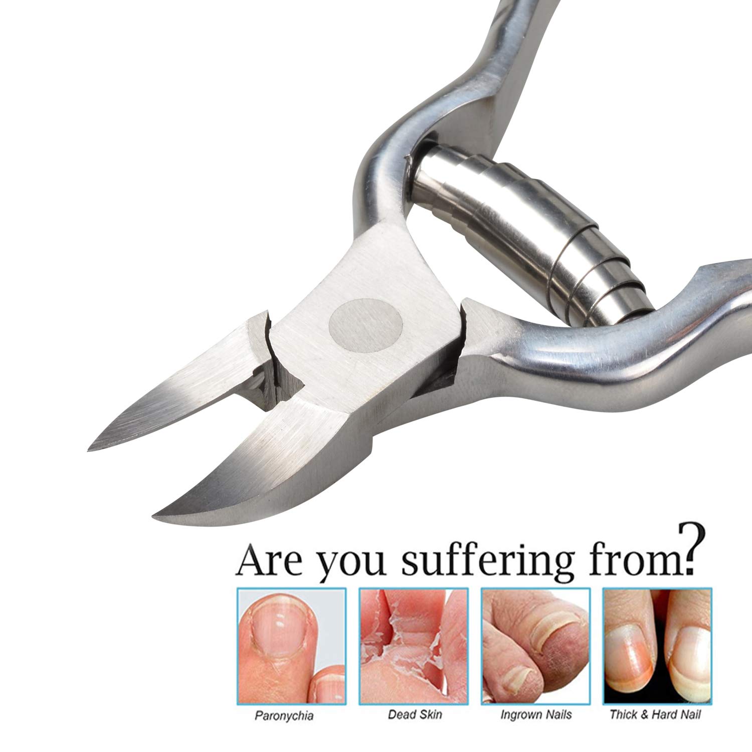 ISOTO Nail Clipper for Thick Nails Heavy Duty Toenail Clipper Nipper Thick Nails,Long Jaw, Long Handle