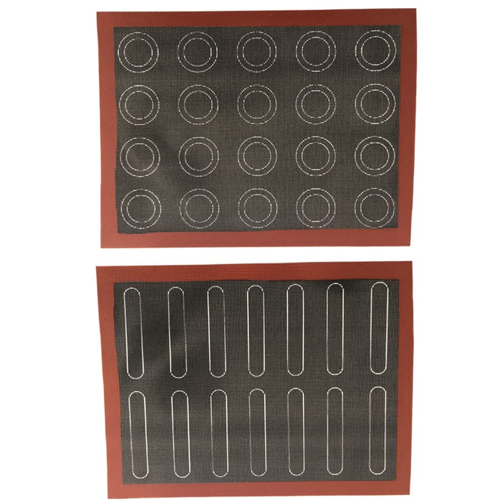 Silicone Baking Mat,Non-Slip Washable Reusable Baking Tray,Non-Slip Micro-Perforated Oven Mat Silicone Biscuit Baking Mat Macarons Pizza Cake Baking Pan Mat Oven Microwave Bakeware Tools