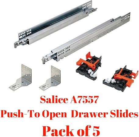Salice A7557 Futura Push To Open Drawer Slides Full Extension