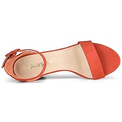 Allegra K Women's High Chunky Heel Ankle Strap