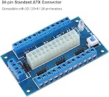 fasient 24/20-pin ATX Power Supply Board Module Adapter 24 Amp Screw Terminal view 2