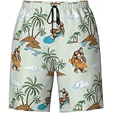 Mens Vintage 80s 90s Swim Trunks Breathable Board Shorts Hawaiian Beach Shorts Party Funny Shorts