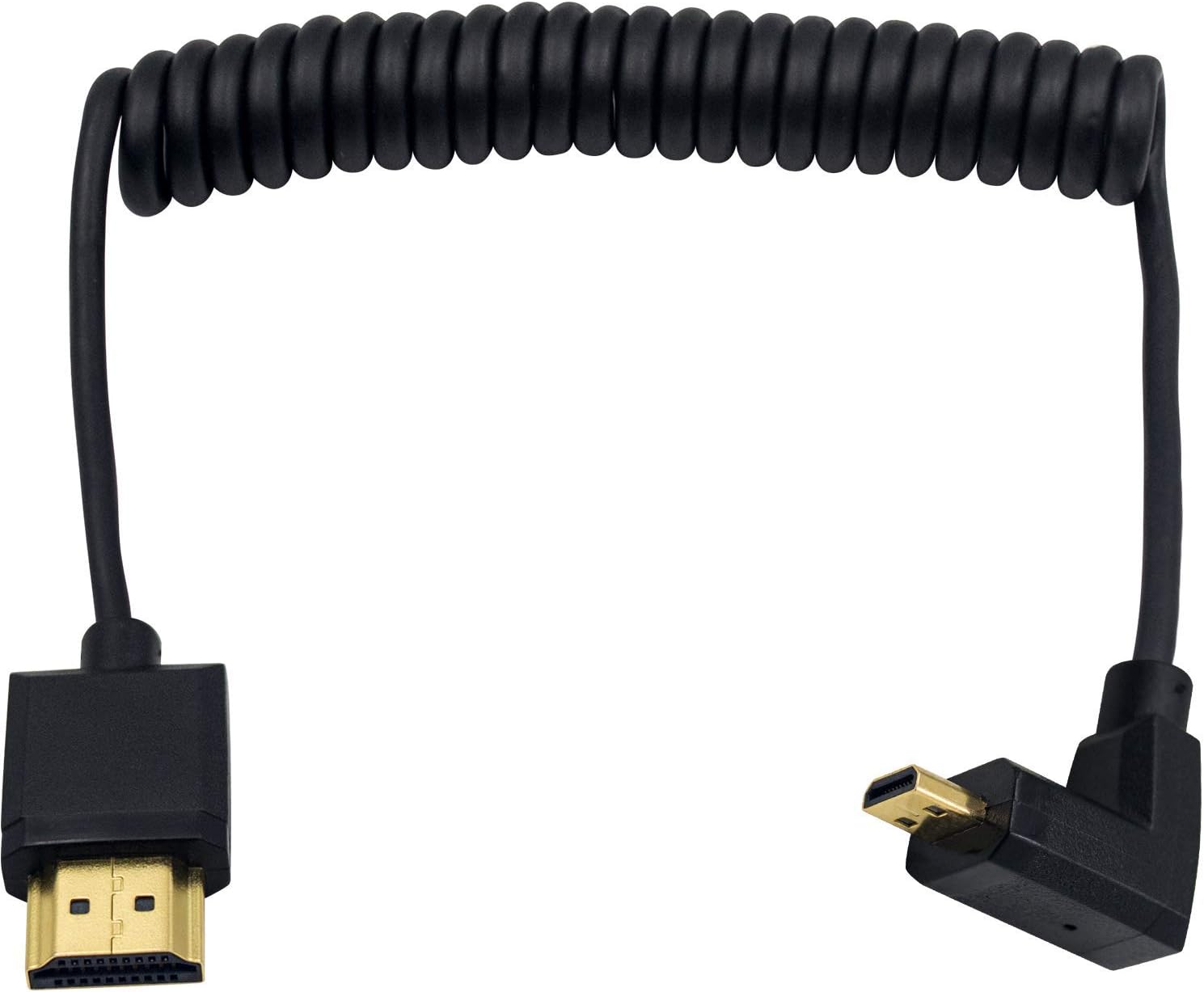 Duttek Micro HDMI to Standard HDMI Cable, Micro HDMI to HDMI Coiled Cable