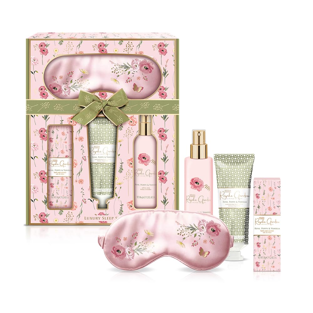 Baylis & Harding Royale Garden Rose, Poppy & Vanilla Luxury Beauty Sleep Gift Set (Pack of 1) - Vegan Friendly