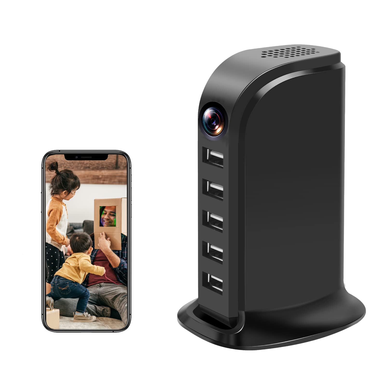 Photo 1 of **UNTESTED**
Musoumars Hidden Camera USB Charger Video Recorder WiFi USB Hub 1080P HD Wireless Security Cameras Indoor Nanny Cam with Motion Detection for Home Office Video-only Surveillance Camera