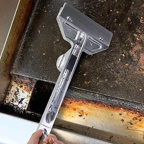 SHANGPEIXUAN Grill Scrapers, Heavy Duty Casting Aluminum Commercial Griddle Scraper with 5