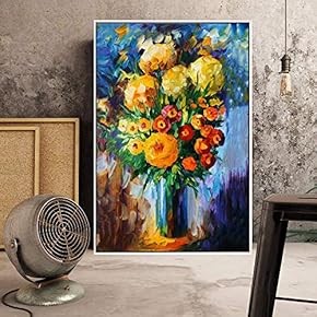 Floating Framed for Living Room Bedroom Bouquet for