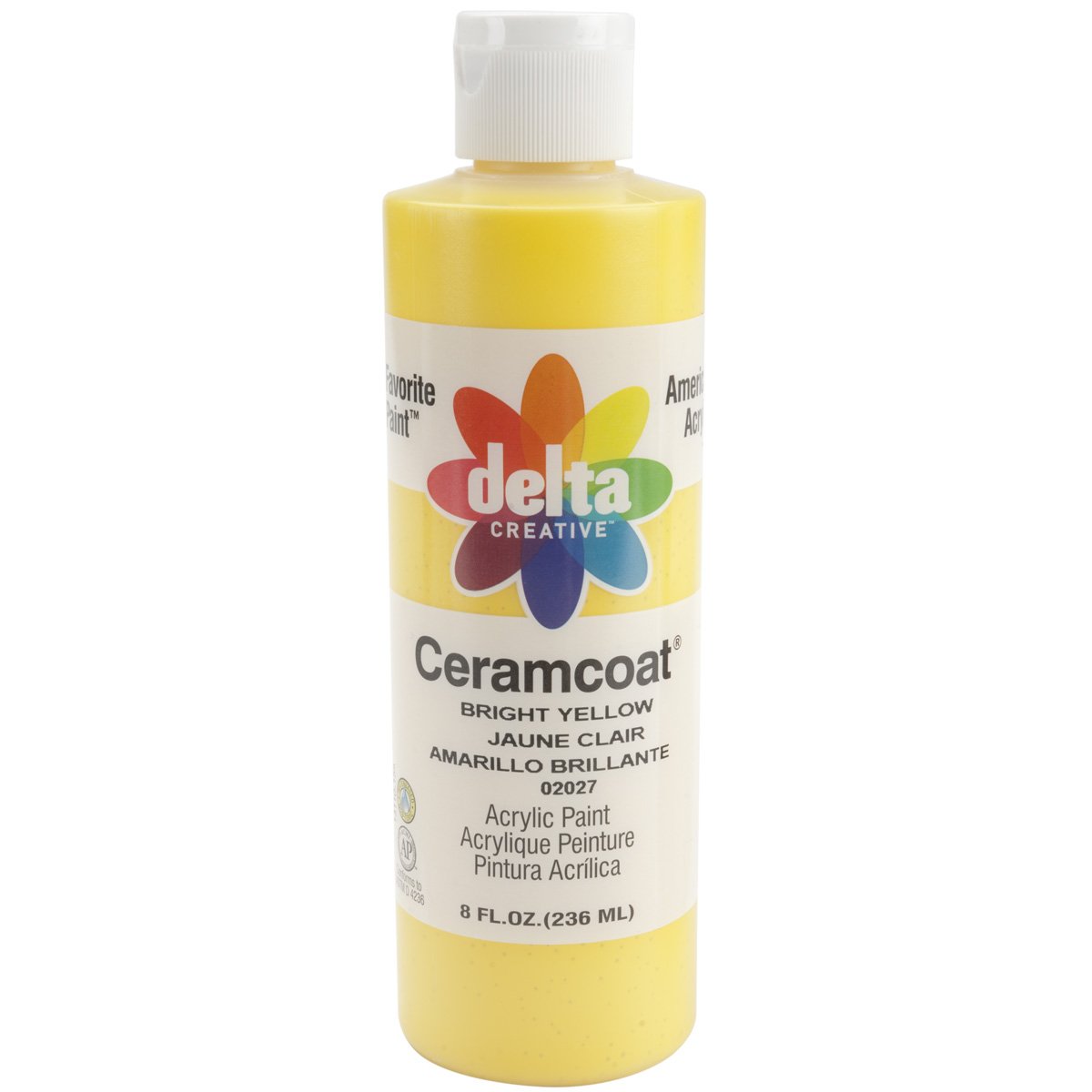 Delta CreativeCeramcoat Acrylic Paint in Assorted Colors (8 oz), , Bright Yellow