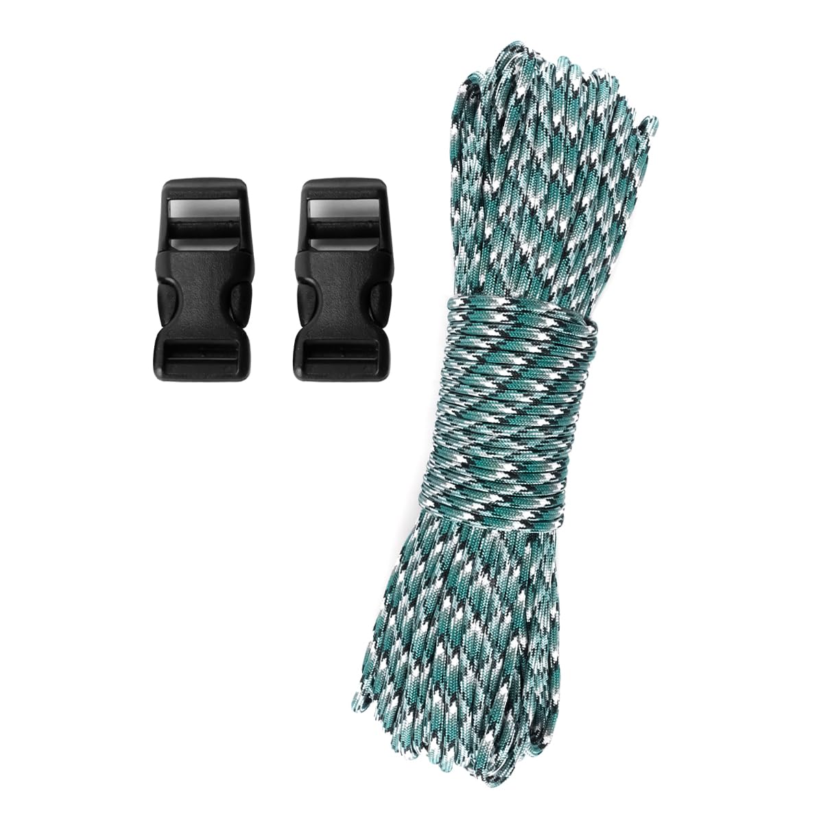Namvo 550 Paracord Mil Spec Type III 7 strand parachute cord Total Length 100ft / 30 Meters, Grass green camouflage