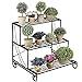 Yaheetech Plant Stand Indoor Outdoor Multi-Tiered Flower Display Shelf Plants Rack Higher & Lower Storage Holder for Patio Garden, Living Room, Corner Balcony & Bedroom
