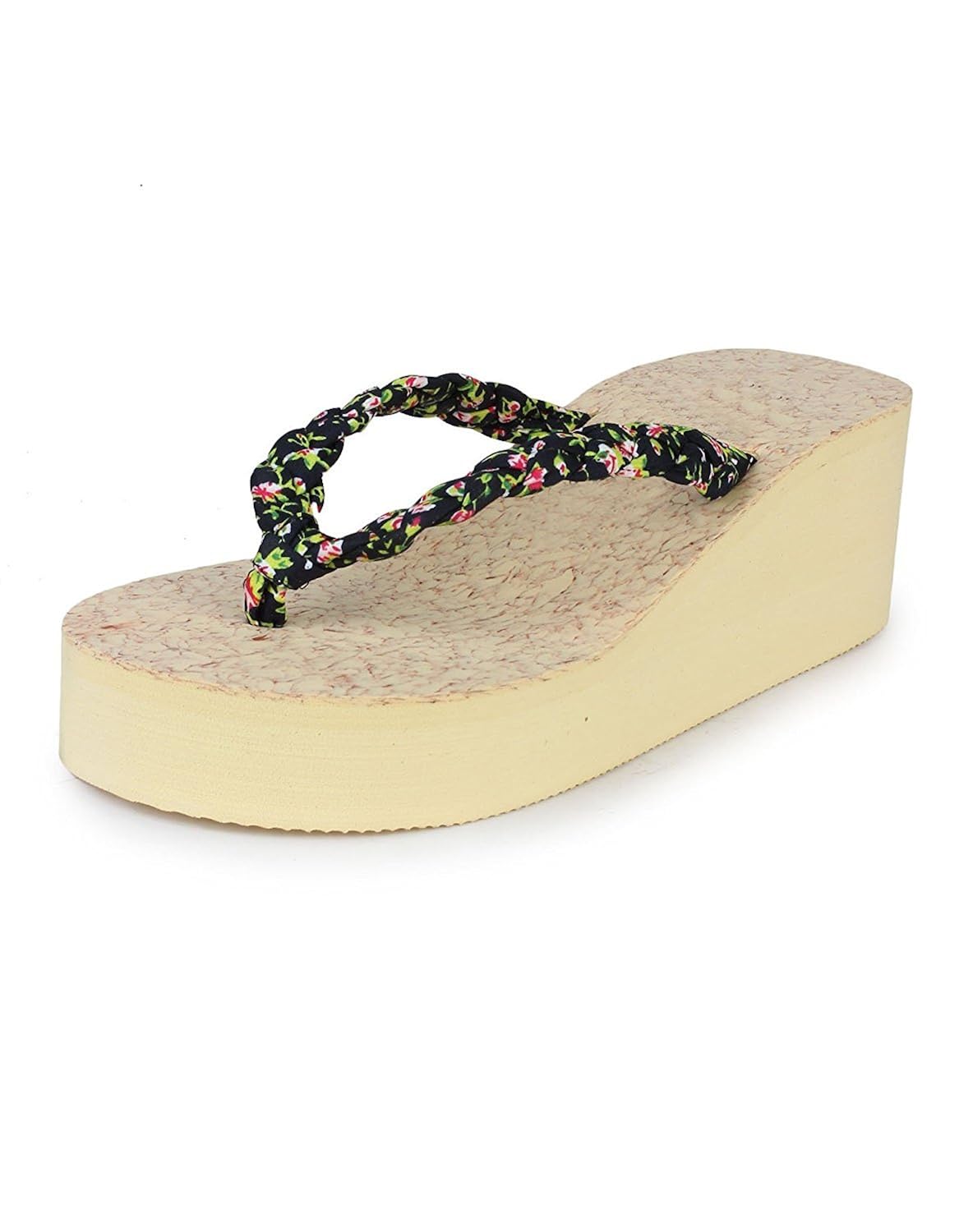 zerol black rubber rubber wedges fashion sandal & flip flop