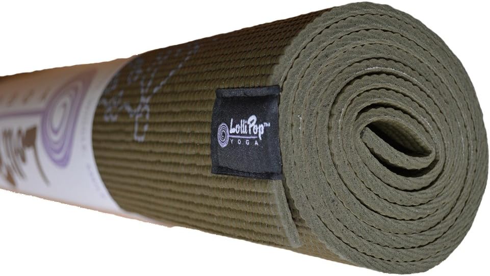 Bean Products Kids Size Sticky Yoga Mat | 3mm Thick (⅛”) x 60” L x 24” W | Non-Toxic, SGS Certified | Non-Skid & Non-Slip Eco-Friendly Exercise or Playtime Mat | Fun Colors & Designs | Chocolate