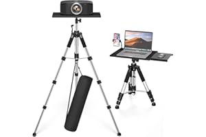 Wphold Projector Stand,2023 The Latest Projector Stand Tripod Adjustable from 17.6" to 51.4", Sturdy Laptop Tripod Stand, Projector Tripod Stand for Presentations, Home Cinema, Studio and Stage Use